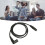 Cable XLR de ángulo recto, plateado, de 3 pines, negro, 4.9 pies 14