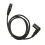 Cable XLR de ángulo recto, plateado, de 3 pines, negro, 4.9 pies 12
