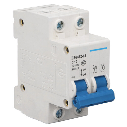 DC-Mini-Leitungsschutzschalter 2-polig 6 kA 400 V ABS C10 10 A 1