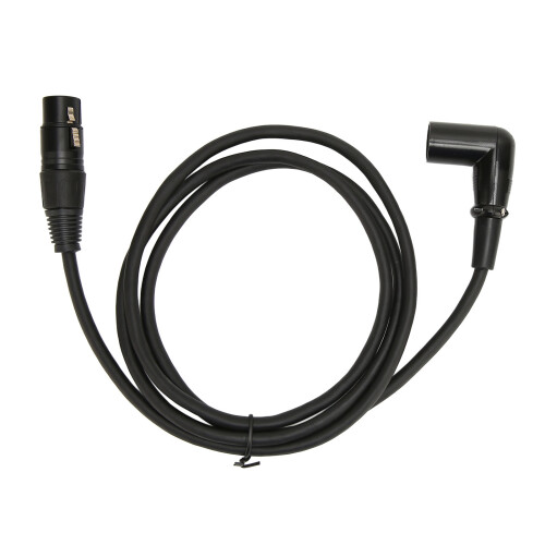 Cable XLR de ángulo recto, plateado, de 3 pines, negro, 4.9 pies 1