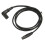 Cable XLR de ángulo recto, plateado, de 3 pines, negro, 4.9 pies 1