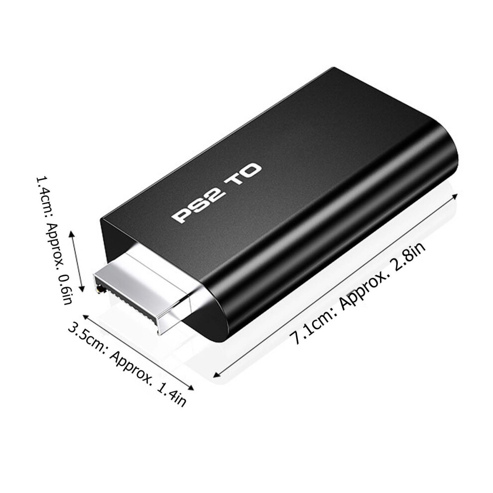 for PS2 to HD Multimedia Interface Converter 1080P Plug and Play for PS2 Converter Adapter for HD TVs Monitors Projectors