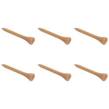 50 Stück Profi-Golf-Tees 54 mm/2,13 Zoll Naturholzfarbe