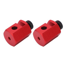 2 piezas de guía de escaleras de aluminio anodizado rojo, tope alto