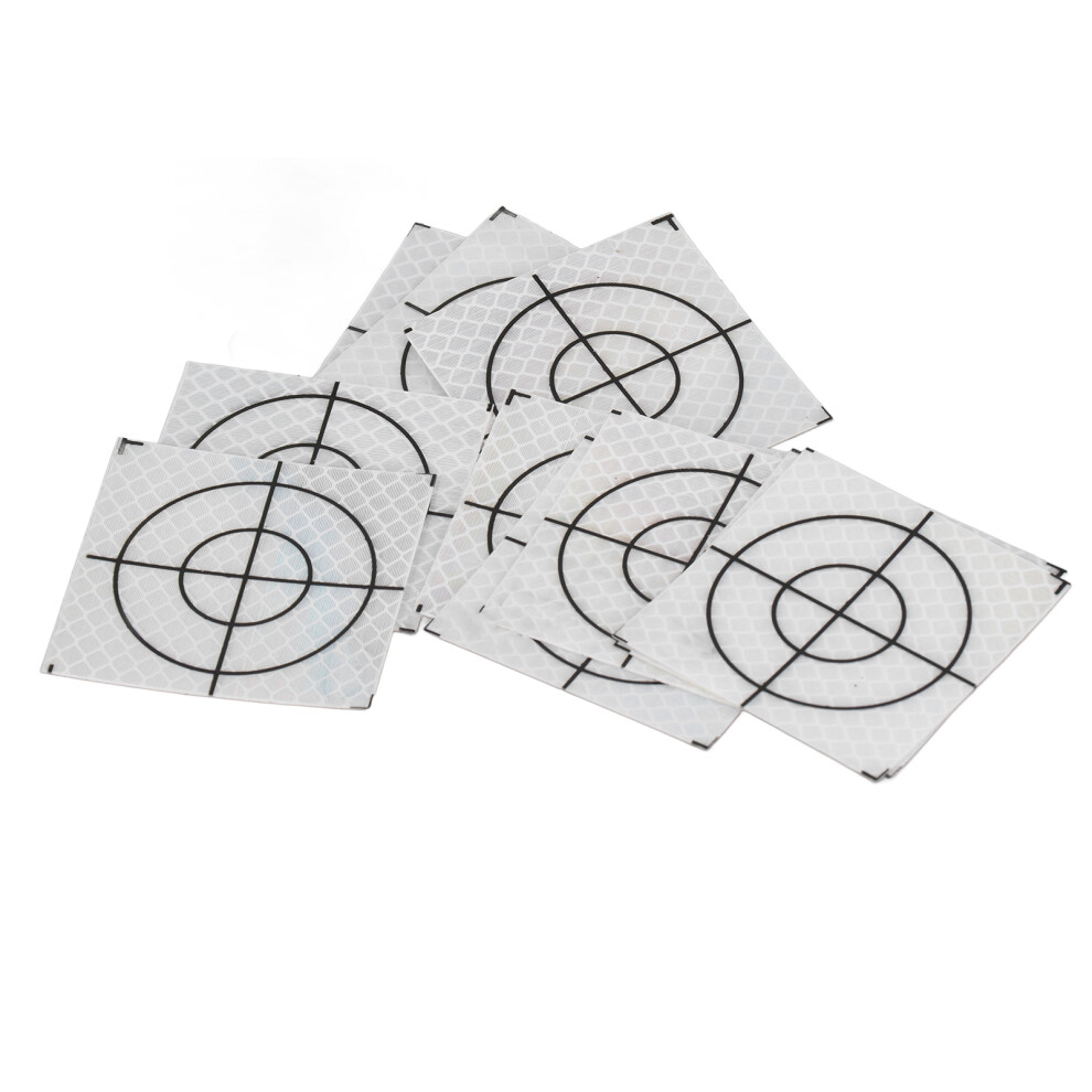 50Pcs Reflector Target Sticker Self Adhesive Reflective Tape for Total Station Measurement 6x6cm / 2.36x2.36in-image-OPC-PHTJRDM-NEW