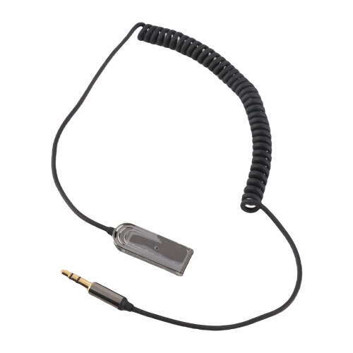 Car Bluetooth Receiver Multifunctional 32.8ft Range USB Power Supply 3.5mm Wireless Bluetooth 5.0 Adapter Grey Black