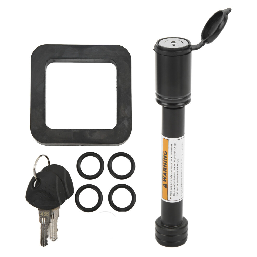 5/8In Trailer Hitch Receiver Pin Lock With 2In Silencer Pad Tubular Keys O Rings For Car Truck Hitch Ball Carrier 7611319677475