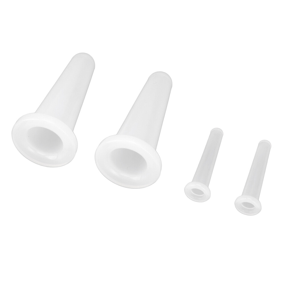 4pcs Cupping Therapy Set Silicone Massage Vacuum Suction White Facial Cupping Set for Cosmetic Home Use