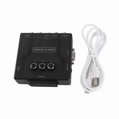 Convertidor RGBS VGA SCART a YPBPR ABS 9x9.5x3.5cm 1