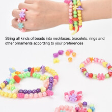 DIY-Perlenarmband-Set für Kinder Mehrfarbiges Bastelset mit Kunstkristallfaden