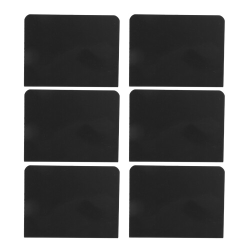 20 Stück Mini-Tafeln aus Kunststoff, schwarz, mit Stift.