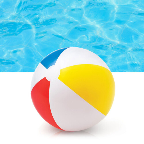 Vierfarbiger Strandball, Durchmesser 51 cm, Kunststoff