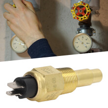 Sensor de temperatura de combustible y agua Aleación de aluminio Rosca NPT de 3/8 6-24V 3W Repuesto para vehículos