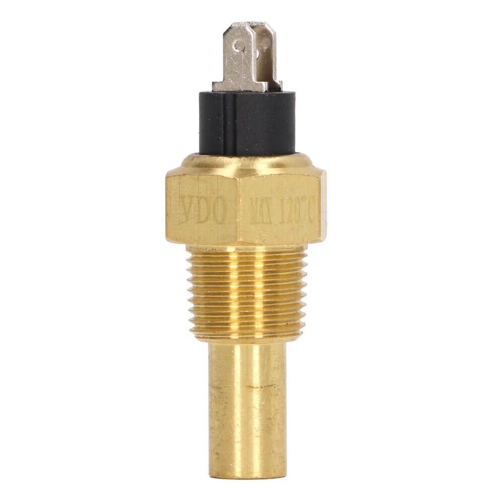 Water Temperature Sensor Aluminum Alloy Stable Fuel Water Temp Sensor Replacement For Vdo Npt3/8 6Â24V 3W Npt3/8 Short Type 3661319685622