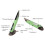 Mini ratón pluma verde, 500 mAh, Bluetooth 2.4G 10