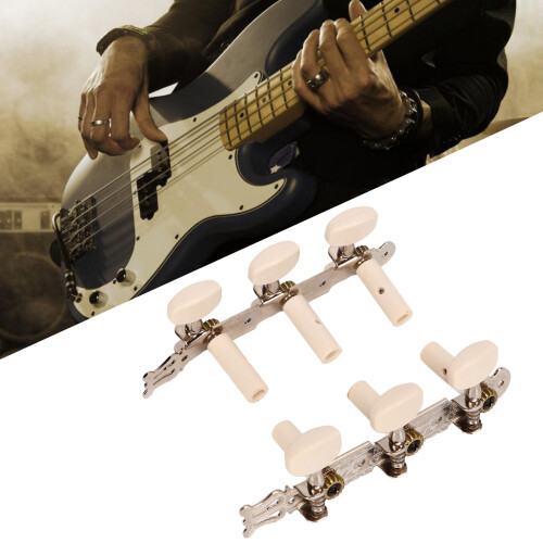 2 Stück runde weiße Gitarren-Stimmwirbel