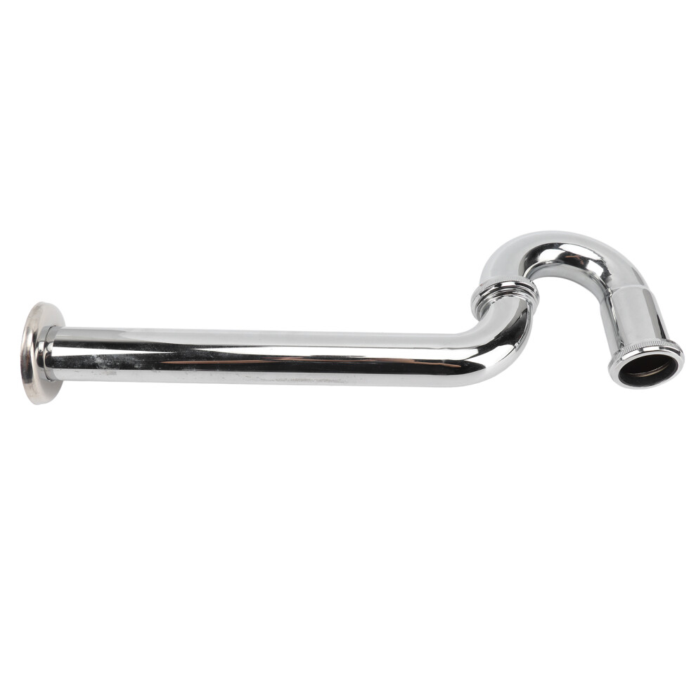 Brass Sink Drain Tubing Set Silver Slick Finish No Ageing Bathroom Sink Drain Pipe Replacement G1â1/4In 5001319691168