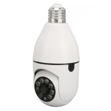 Bulb Security Camera 1080P Wireless 360 Degree Panoramic Intelligent HD Night Vision Bulb Surveillance Camera for Home