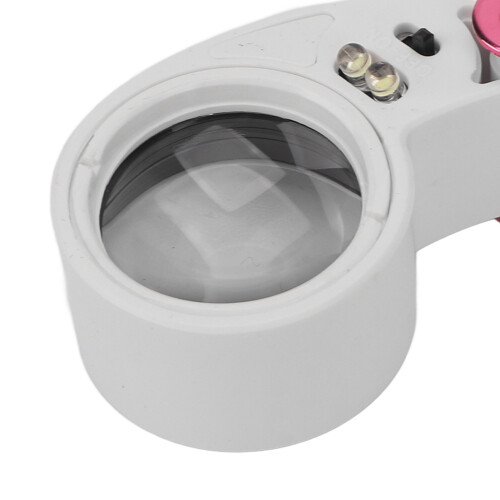 40 Vergrößerungs-Lupe LED Pink Aluminium 332mAh 2