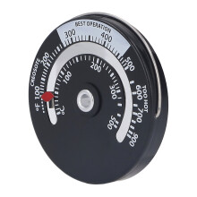 Magnetic Stove Thermometer 0‑500 Aluminum Alloy Dial Plate High Accuracy Thermometer Gauge for Fireplace