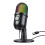 Micrófono condensador USB cardioide RGB, cable de 2 m, negro 3