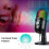 Micrófono condensador USB cardioide RGB, cable de 2 m, negro 2
