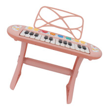 Teclado de piano para niños con 24 teclas y soporte desmontable