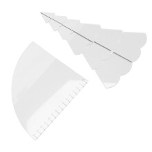 Kit de patrones de acolchado con tela de árbol de Navidad herramienta acrílica de costura para bricolaje para posavasos M