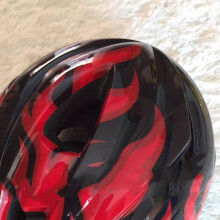 Kinder verstellbarer PVC-Schale EPS-Schaum Sicherheitshelm für Radfahren & Skateboarding - Schwarz Rot