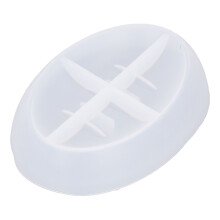 Molde de silicona con forma oval para jabón para manualidades de bricolaje regalo 10.5x7.5cm
