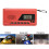 Handkurbel-Notfallradio 4500 mAh, 60 cm Antenne, Schwarz 13