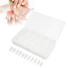 550 piezas tips de uñas ultrafinos transparentes semitranslúcidos sin costuras autoadhesivos para arte de uñas