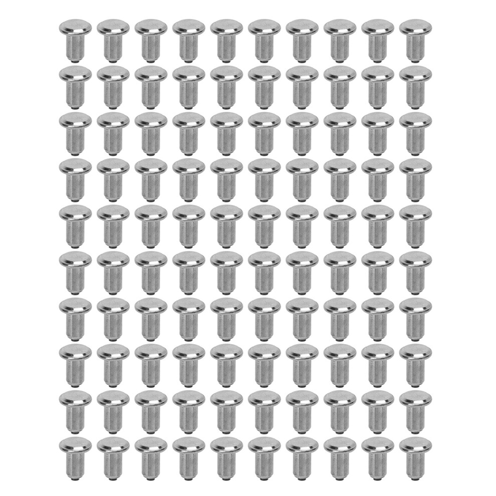 100PCS Tire Studs Silver Universal Wear Resistant Anti Slip Tire Snow Spikes for ATV UTV Forklift