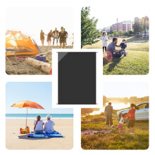 Ultraleichte Campingmatte 140 x 100 cm 2-3 Personen Rot/Blau