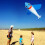 Cometa Shark 115x185cm con línea de 30m negro/azul 4