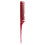 Gerader Haarkamm mit langem Griff rot ABS Nylon Wolle 14