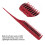 Gerader Haarkamm mit langem Griff rot ABS Nylon Wolle 4
