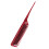 Gerader Haarkamm mit langem Griff rot ABS Nylon Wolle 12