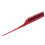 Gerader Haarkamm mit langem Griff rot ABS Nylon Wolle 15