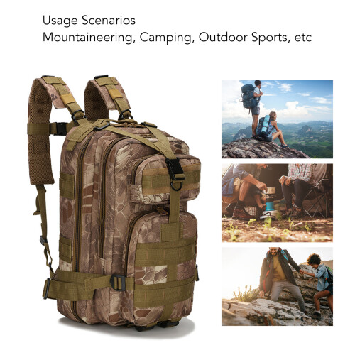 Bolsa de montaje camuflada 20-35L 43x24x20cm Python Mud 2