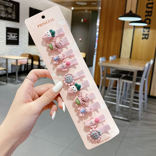 30 Stück Blumen-Acryl-Haarspangen - bunte Clips
