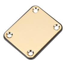 Elektrische Halsplatte Quadrat Metall Gold 4 Löcher