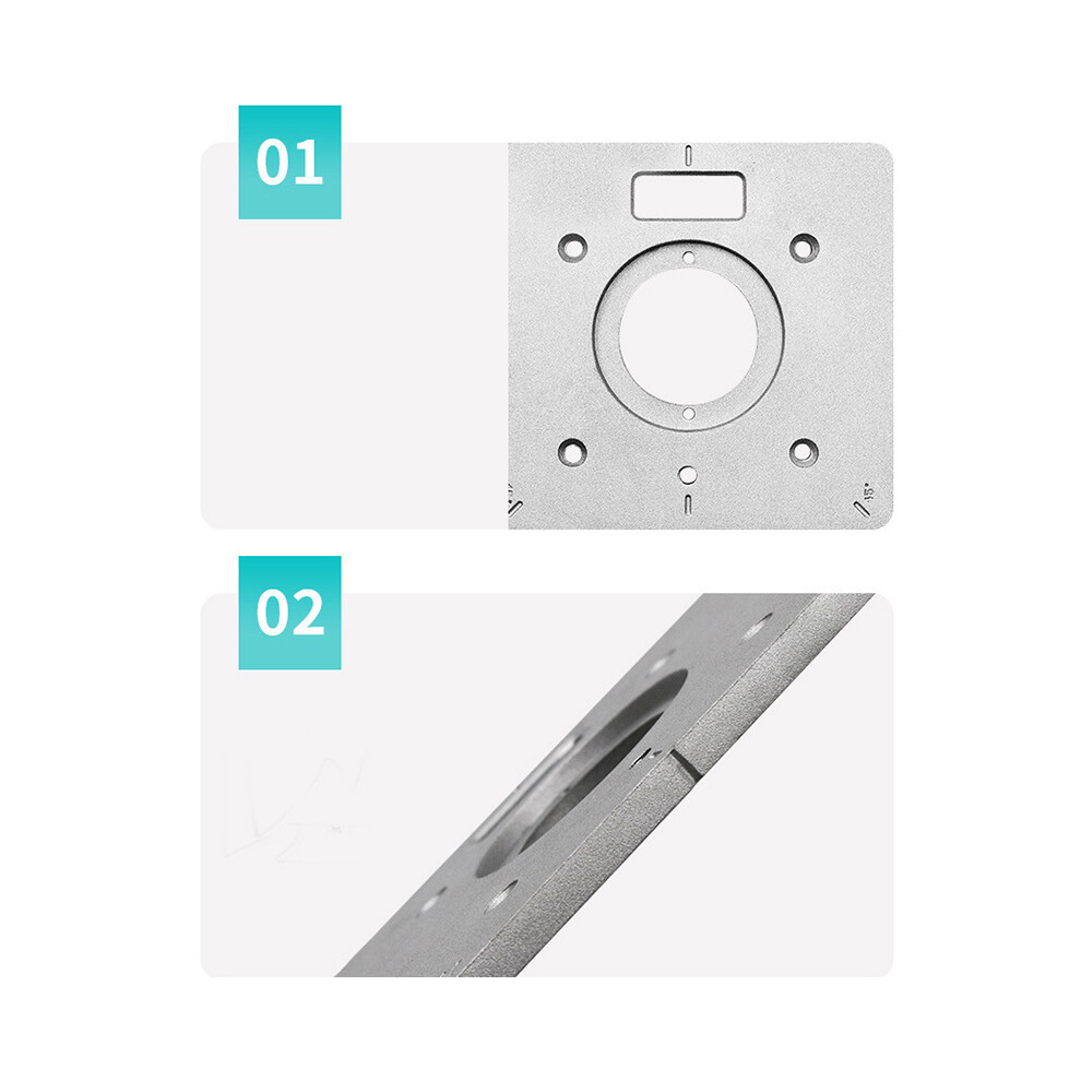 Router Table Insert Plate Aluminum Alloy Light Sturdy Precise Scale Woodworking Trimming Machine Flip Board 7901319709017