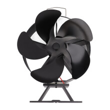 Heat Powered Stove Fan 5 Blades Wood Burning Fireplace Fan Circulate Warm High Temperature Resistant
