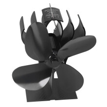4 Blade Fireplace Fan Aluminium Alloy Heat Powered High Temperature Resistant Stove Fan for Home