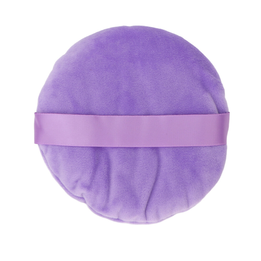Purple Powder Puff Wet Dry Use Washable Soft Swansdown Ultra Large Round Loose Powder Puff For Makeup