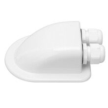 Pasacables solar IP68 de ABS, entrada doble para cables, RV blanco