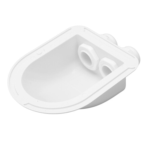 Pasacables solar IP68 de ABS, entrada doble para cables, RV blanco 2