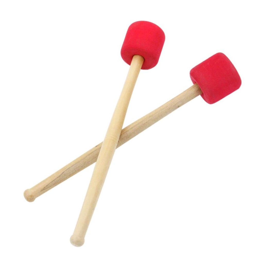 Cobalt Planet Bass Drum Mallet Set Of 2 Drumstick Drumstick Mallet Brass Band Dora Eva Marching Gong Timpani Large Drum (red)