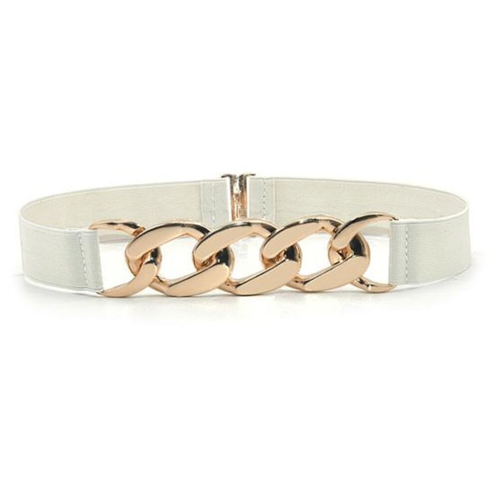 (white) Waist Belt Trendy Golden High Tensile Shirt Belt Female Dress Coat Waist Belt Waist Band Clothing Accessories